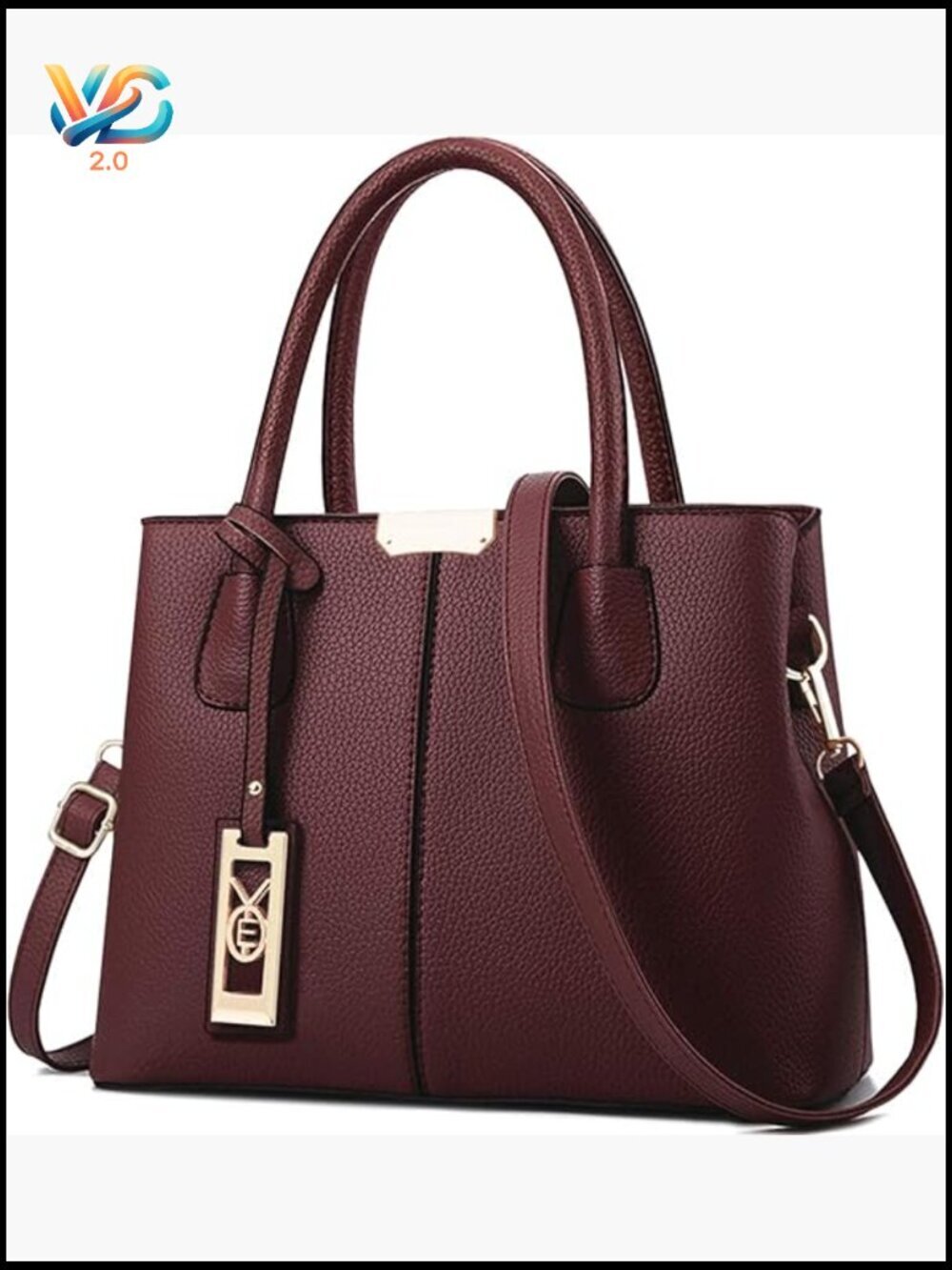 Vintage Satchel Crossbody Shoulder Bag Tote Purse Brown